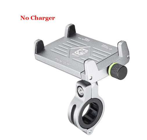 Aluminum alloy motorcycle mobile phone holder w/ charger