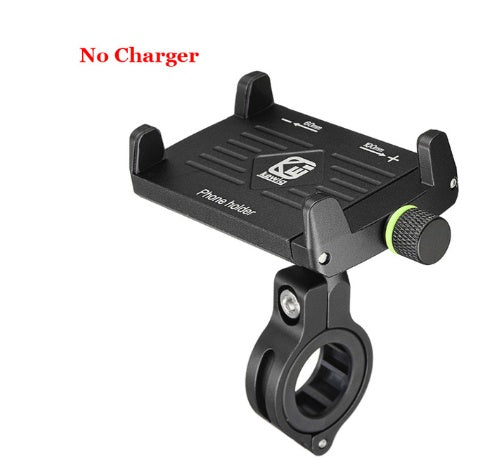 Aluminum alloy motorcycle mobile phone holder w/ charger