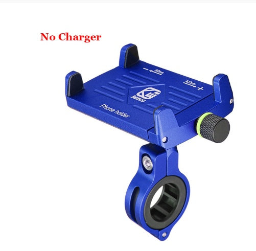 Aluminum alloy motorcycle mobile phone holder w/ charger