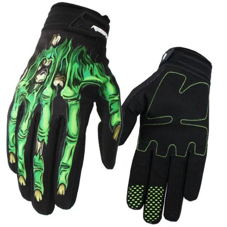 Motorcycle Sun Protection Gloves - Skull Design