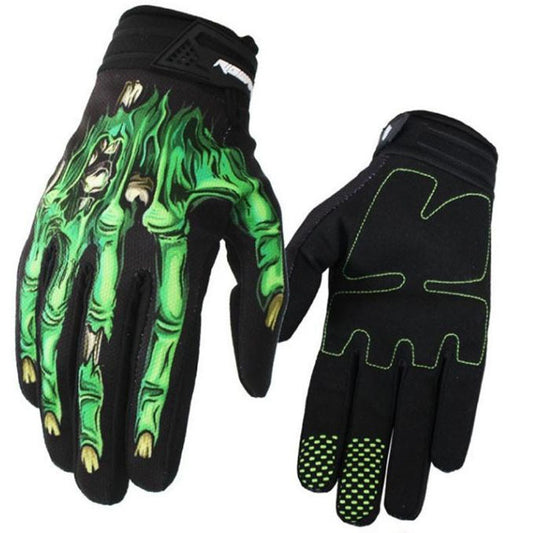 Motorcycle Sun Protection Gloves - Skull Design