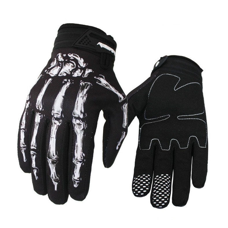 Motorcycle Sun Protection Gloves - Skull Design