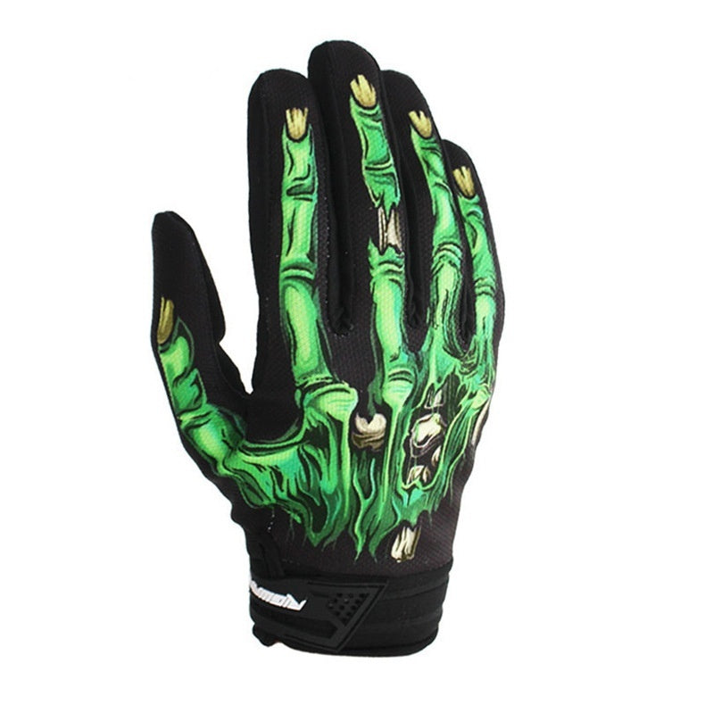 Motorcycle Sun Protection Gloves - Skull Design